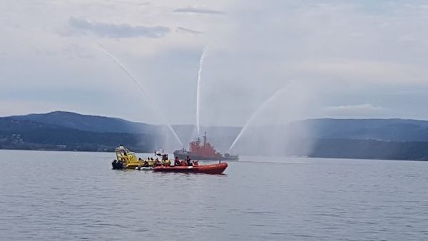 2019 09 07 Fire boat display outside Victoria Hbr breakwater