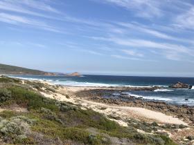 2020-04-17 View S to Sugarloaf Rock from W side of Cape Naturaliste