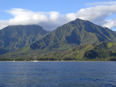 Hanalei Bay anchorage, Kauai