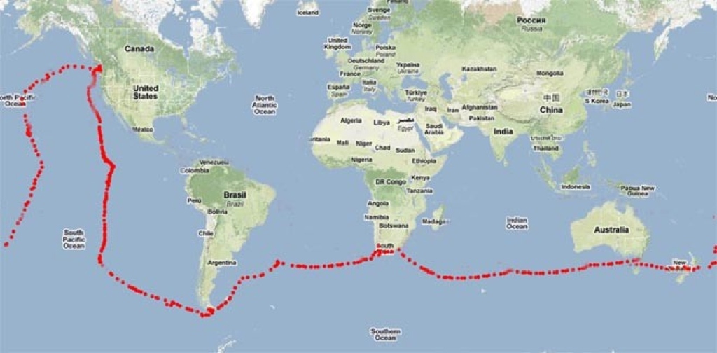 2010 11 Complete RTW route fromto CT